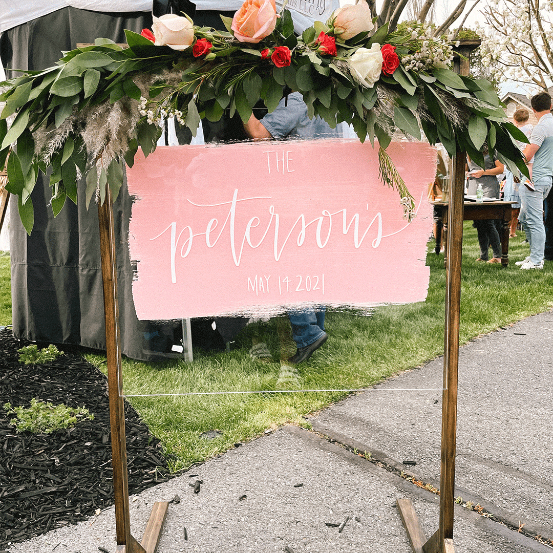 Welcome Wedding Acrylic Sign